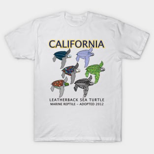 California - Leatherback Sea Turtle - Multi T-Shirt